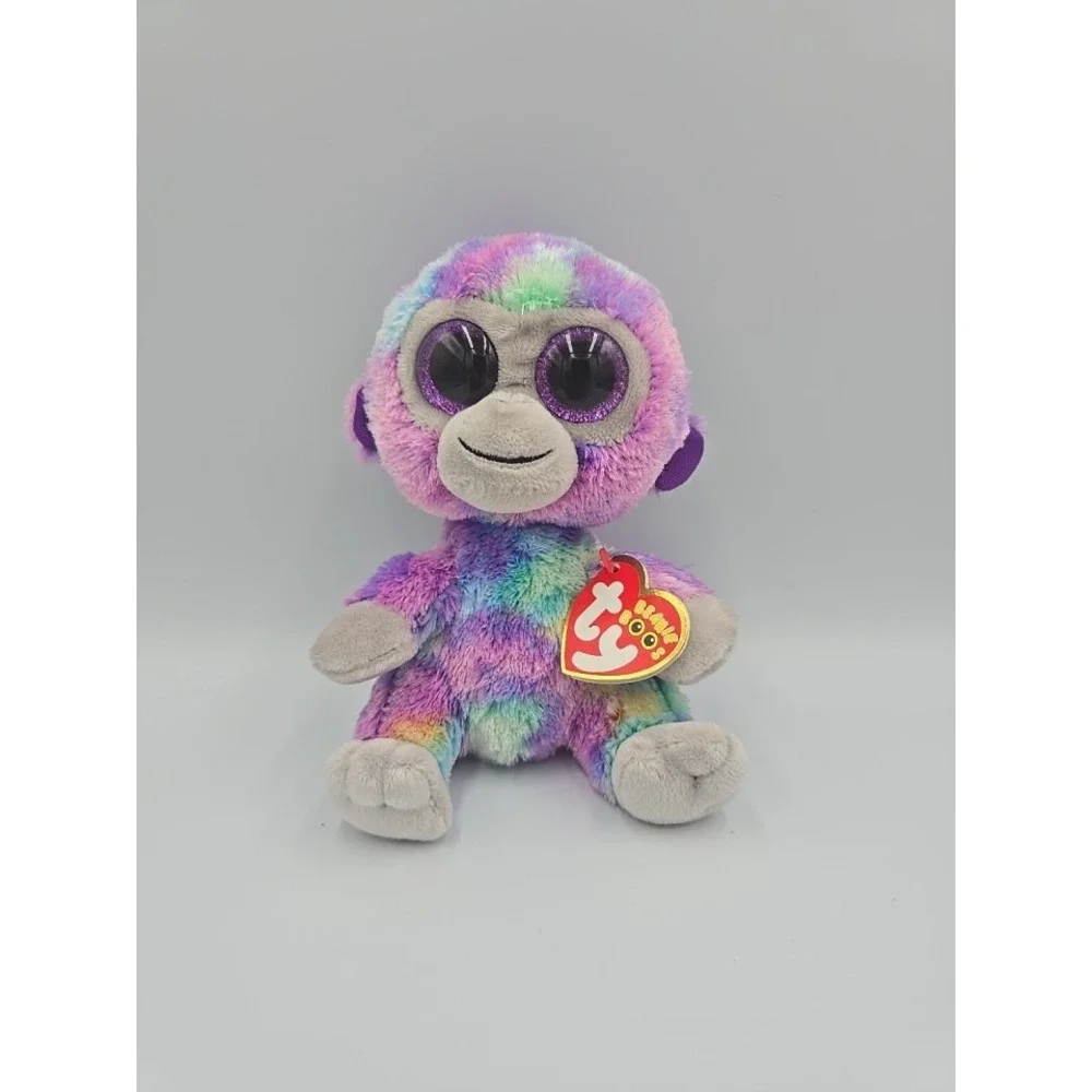 Ty Beanie Boos Zuri Multicolored Monkey‎ Plush 6 Inch 36845 NWT
